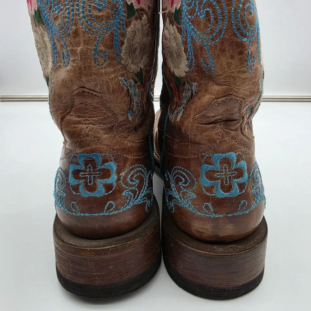 Macie Bean Rose Garden Western Square Toe Boots Women’s 8